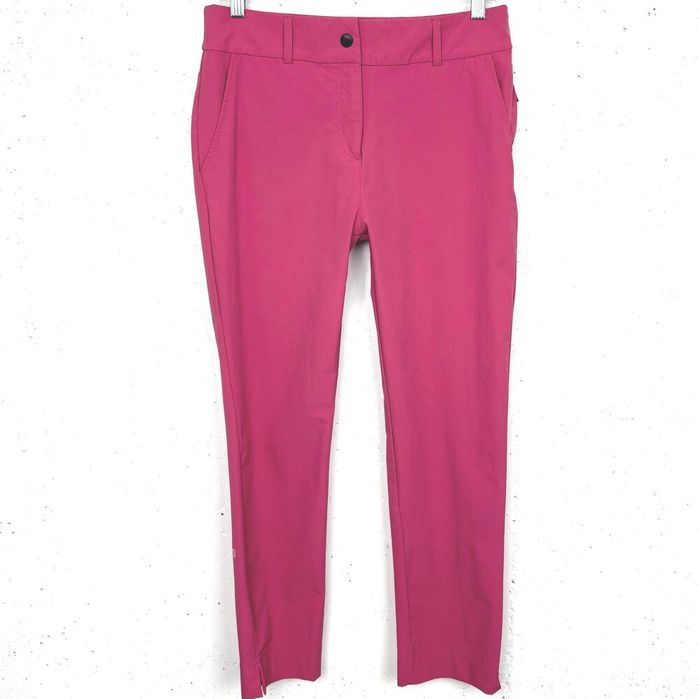 Abendroth Peggy Cropped Golf Pants Pink 5 Pocket System Moisture Wicking Size 4